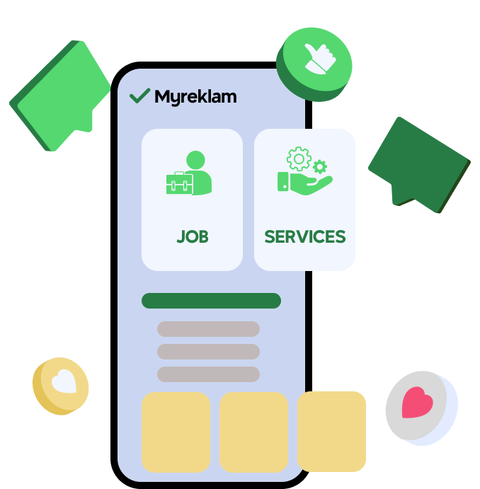 Aperçu de l'application mobile MyReklam